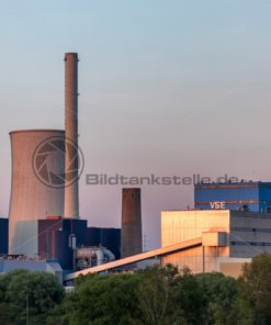 Kraftwerk Ensdorf im Abendlicht, Saarland - Bildtankstelle.de - Bilddatenbank für Foto-Motive aus SAAR-LOR-LUX