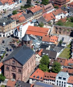 Luftaufnahme vom alten Markt in Homburg, Saarland - Bildtankstelle.de