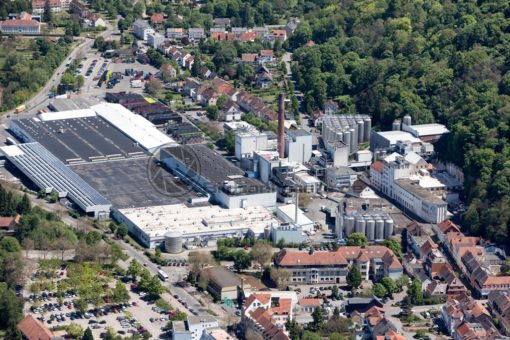 Luftaufnahme von der Karlsberg Brauerei in Homburg, Saarland - Bildtankstelle.de