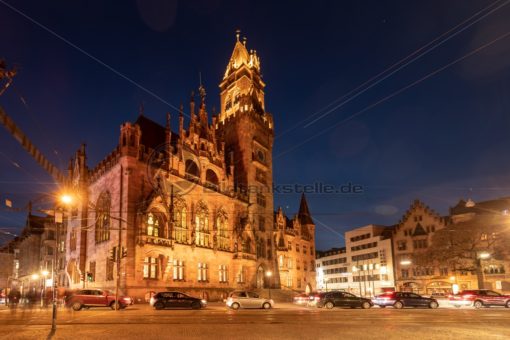 Blick auf das Rathaus von Saarbrücken, Saarland - Bildtankstelle.de