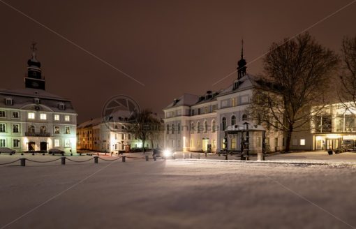 Schnee am Saarbrücker Schloss, Saarland - Bildtankstelle.de