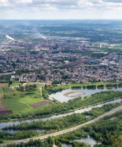 Luftbild von Dillingen, Saar - Bildtankstelle.de