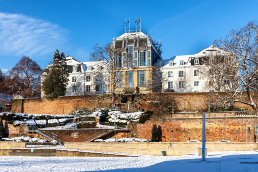 Saarbrücker Schloss im Winter - Bildtankstelle.de